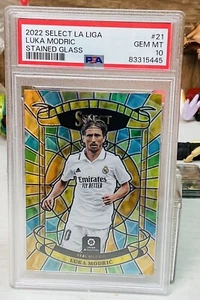 2022 Select La Liga Luka Modric Stained Glass PSA 10 Gem Mint Pop 4 (c1) - Picture 1 of 2