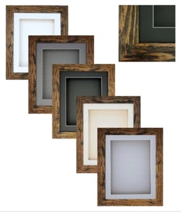 3D Deep Box RECTANGLE Dark Brown Driftwood Picture Frame Hobby Art Gift Display - Picture 1 of 14