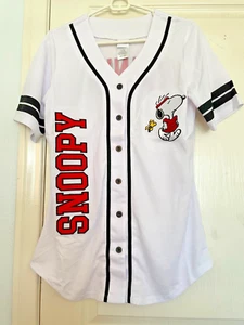 PEANUTS Snoopy Women's Olympic Style American Flag Baseball Tee - Size S-XXL - Picture 1 of 8