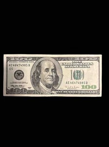 $100 bill (One Hundred Dollar Bill) - Series 1996 - Picture 1 of 2