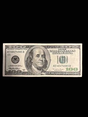 $100 Bill – Series 1996 – Circulated Collector’s Note - Image 1 of 2