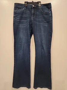 Kut from the Kloth Women's Size 12 Catherine Boyfriend Bootcut Rhinestones Dark - Picture 1 of 19