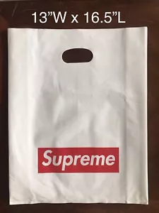 Supreme Plastic Shopping Bag Red Box Logo 13" x 16.5” 100% Authentic - Picture 1 of 1