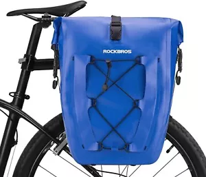 ROCKBROS 32L Waterproof Bike Panniers Rear Rack Bag Durable Easy to Install - Picture 1 of 8