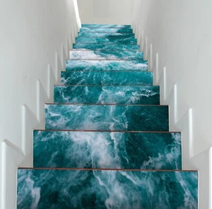 3D Amazing Sea A016 Stair Risers Decoration Photo Mural Vinyl Wallpaper Vera - Bild 1 von 6