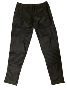 No Comment Pleather Leggings Faux Leather Festivals Rave Party - Picture 1 of 10