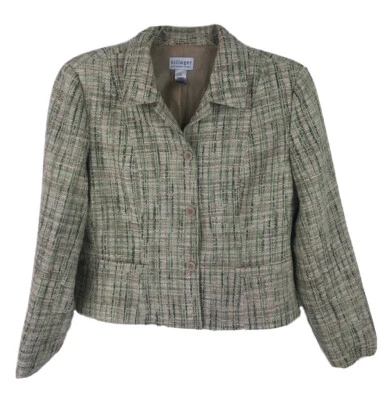 Blazer Villager Mujer Multicolor Cuello Bolsillos Manga Larga Tejido Talla 16 A18 Foto 1 de 4