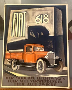 BROCHURE PUBBLICITARIA AUTARCHICA FIAT 618 1934 (DEU) 1a EDIZIONE TEDESCO - Picture 1 of 4