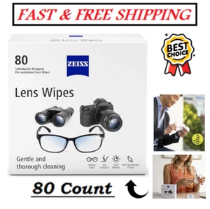 ZEISS Pre-Moistened Lens Cleaning Wipes, 80 Count - Best Product., - Picture 1 of 4