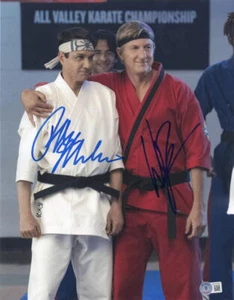 RALPH MACCHIO WILLIAM ZABKA SIGNED 11X14 PHOTO COBRA KAI KARATE KID BECKETT J - Picture 1 of 2