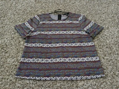 Blusa Camisa Forever 21 Mujer Talla M Multicolor Geométrica Manga Corta  Foto 1 de 4