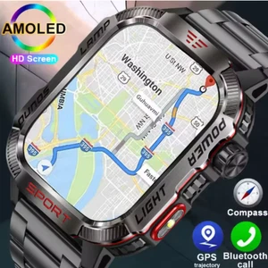 Montre Connectée Militaire Robuste pour Homme avec Appel Bluetooth (Répondre/Passer un Appel) Cadeau - Photo 1 sur 13