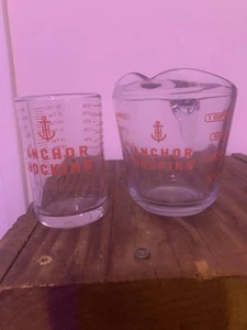 Anchor Hocking Measuring Cup And Glass - Picture 1 of 3