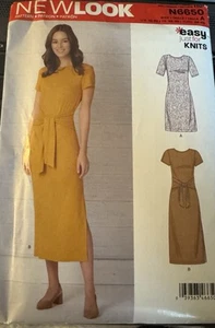 Vestido New Look solo para tejido patrón N6650 Misses talla 10,12,14,16,18,20,22 sin cortar - Imagen 1 de 2