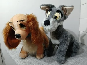"Figuras de perro de felpa suave grandes de 14"" de colección Disney Lady & The Tramp Lady & Scamp" - Imagen 1 de 15