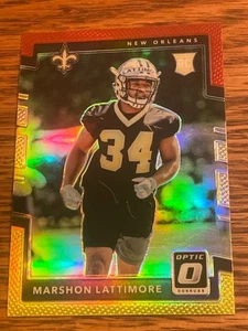 2017 Optic Red Yellow Refractor RC Marshon Lattimore Ohio State Saints - Picture 1 of 2