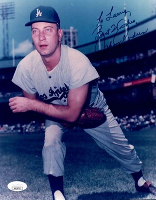 Johnny Podres Signed Autograph 8X10 Photo Dodgers Vintage "To Larry" JSA AU16741 - Image 1 of 2