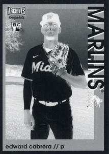 EDWARD CABRERA 2022 Topps Archives Snapshots Baseball NEGATIVE INVERSE /25 RC - Picture 1 of 2