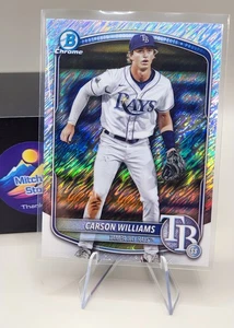 2025 Bowman Chrome ⚾Carson Williams #BCP-234 Shimmer Refractor Tampa Bay Rays - Picture 1 of 2