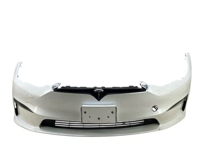 2021-2025 TESLA MODEL S FRONT BUMPER COVER PEARL WHITE (PPSW) *SCUFFS* OEM Foto 1 de 4