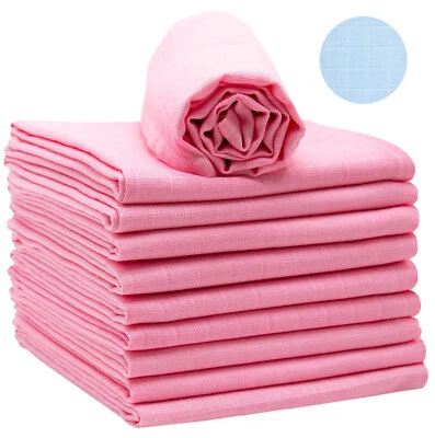 ZOLLNER Juego de 10 paños para escupir pañales de gasa muselina pañales de tela 100% algodón 70x70 cm