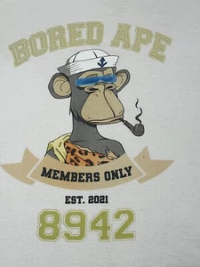 Camiseta para hombre Bored Ape Yacht Club BAYC - M - MEDIANA - BLANCA - RARA difícil de encontrar - Imagen 1 de 18