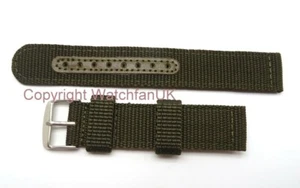 Nylon Fabric Military Strap - 20MM - Green - Fits Timex Expedition Watches #253 - Picture 1 of 1