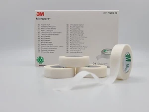 3M Micropore White Surgical Tape: 1.25/2.5/5cm - Hypoallergenic, Gentle on Skin - Picture 1 of 16