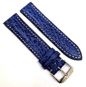 Uhrenarmband Haifisch blau für UTC Uhren mit im Band eingesetzer Uhr 20 + 18mm - Bild 1 von 4
