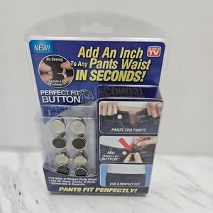 Perfect Fit Button No Sew Extender Buttons Add An Inch To Pants Skirt Waist New - Picture 1 of 2