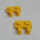 LEGO 60470 6337231 Plate 1x2 W/Vertical Holder Yellow x2