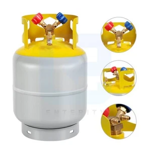 Refrigerant Recovery Tank 1/4"SAE Y Valve Double Valve 50lb for Liquid/Steam - Picture 1 of 7