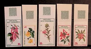 COMORO ISL. Sc 96-8,C37-8 NH IMPERF SET OF 1971 - FLOWERS - Picture 1 of 1