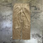 Jumbo Cord Trousers Straight Leg Vintage 90s Corduroy Pants, Brown, Mens 36"