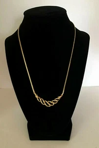 Vintage Trifari Gold Tone Woven Necklace - Picture 1 of 12