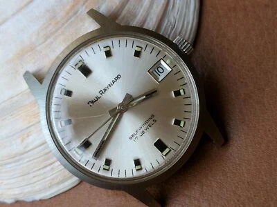 Vintage 1970s Paul Raynard German Dress Watch w/Patina,All SS Case,PUW 1461 Mvmt - Image 1 of 4