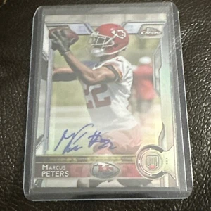 2015 Topps Chrom Marcus Peters BCA Refraktor RC Auto #/150 Chiefs Karte 124 - Bild 1 von 2