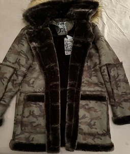 ABRIGO PARKA DE CAMUFLAJE REPOSTAJE IMITACIÓN NUBUC TALLA XL NUEVO CON ETIQUETAS - Imagen 1 de 4