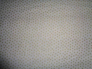 Handcrafted cotton fitted crib sheet/ecru with small gold triangles - Picture 1 of 3