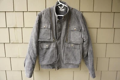 A+ 1980s Mens Guess Convertable Jacket Coat Vest Moto Biker VINTAGE Medium Denim - Image 1 of 4