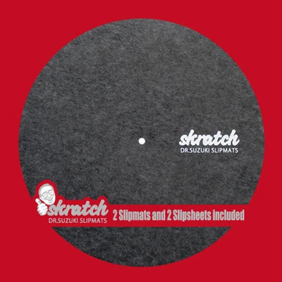 Dr Suzuki Scratch Edition Slipmats Pair in Grey 12" Ultimate DJ Scratch slipmat  - Image 1 of 4