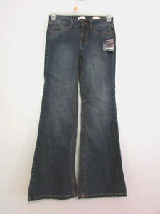 New Basic Editions Girls Blue Flare Leg Jeans Size 8 Adjustable Waist NWT!!! - Picture 1 of 2