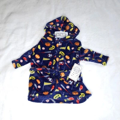 Bata de baño con capucha para bebé bebé suave dibujos animados ducha playa: dinosaurios, safari, deporte Foto 1 de 4