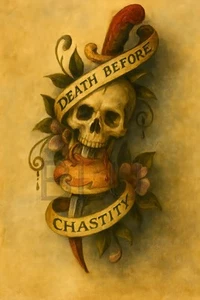 Sailor Jerry Death Before Chastity 13 x 19" Photo Print - Picture 1 of 1