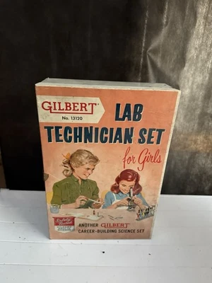  Gilbert Lab Technician Set Para Niñas Raro 1958 Vintage Science Set Foto 1 de 4
