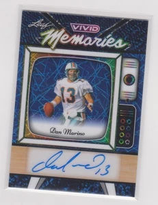 2025 Leaf Vivid Dan Marino Memories Auto Autograph Laser Blue 1/1 Miami Dolphins - Picture 1 of 2