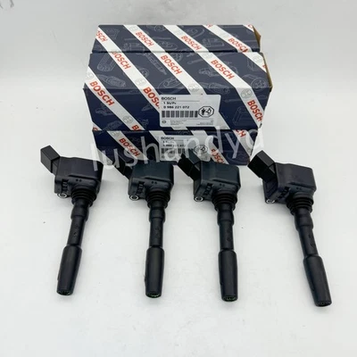 4x Ignition Coils 0986221072 For Bosch Volkswagen Audi Porsche 06H905110L 13-22 - Image 1 of 4