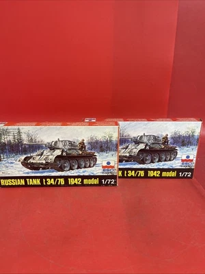 Two-ESCI #8032 t 34/76 1942 model Russian Tank Model kit - Image 1 of 4