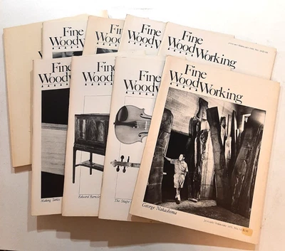 Fine Woodworking Magazine 8 Issues 1979 1980 1981 + Biennial Design Book Foto 1 de 4