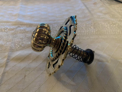 One Reclaimed Antique Brass Victorian Ornate Door Bell Pull Furniture (EBZ35) Cover